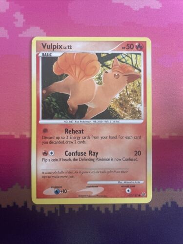 Pokemon Card Vulpix Platinum Common 102/127 Light Play