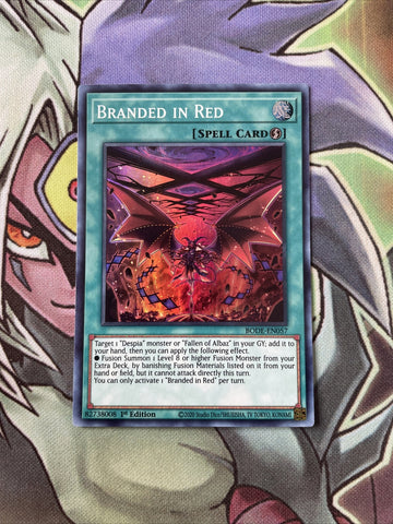 BODE-EN057 Branded In Red Super Rare 1st Edition NM Yugioh Card