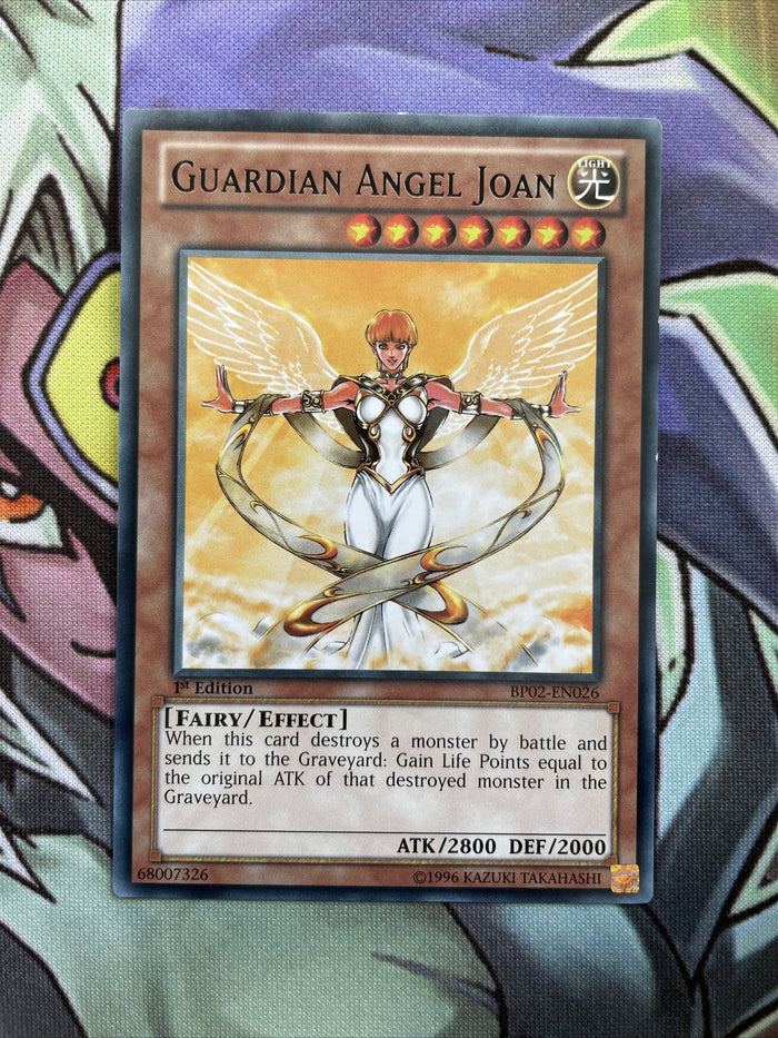 BP02-EN026 Guardian Angel Joan Black Rare 1st Edition Near Mint Condition Yugioh