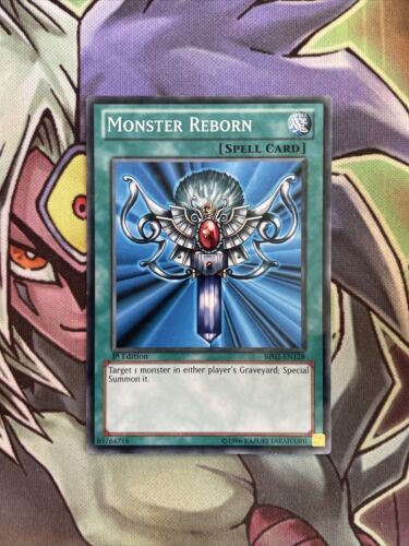 BP02-EN128 Monster Reborn Mosaic Rare 1st Edition NM Yugioh Card
