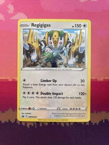 Pokemon Card Regigigas SWSH247 Black Star Promo Holo Rare Near Mint