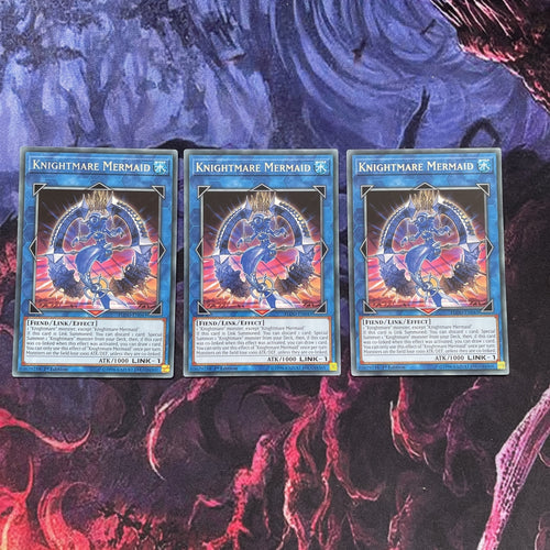 FLOD-EN043 3 x KNIGHTMARE MERMAID - Rare 1st Edition YuGiOh