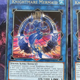 FLOD-EN043 3 x KNIGHTMARE MERMAID - Rare 1st Edition YuGiOh