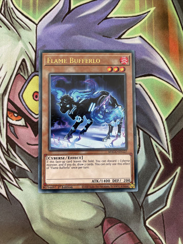 MAGO-EN127 Flame Bufferlo Gold Rare 1st Edition NM Yugioh Card