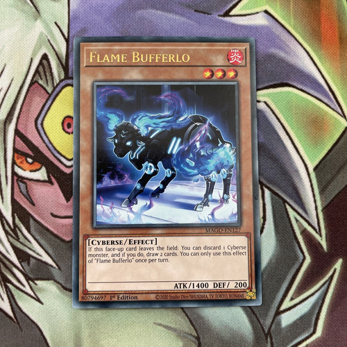 MAGO-EN127 Flame Bufferlo Gold Rare 1st Edition NM Yugioh Card