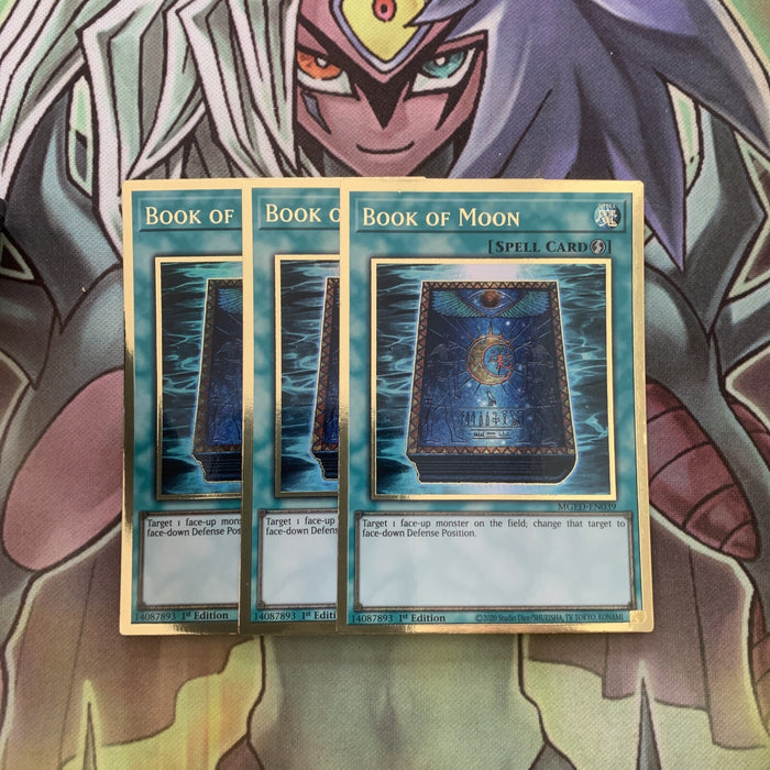MGED-EN039 x3 Book of Moon Gold Rare Excellent Condition Yugioh
