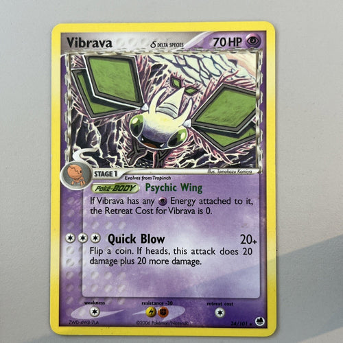 Pokemon Card Vibrava EX Delta Species Rare 24/101 Light Play Condition