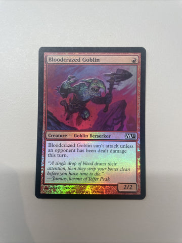 Bloodcrazed Goblin - Magic 2011 FOIL Excellent Magic MTG