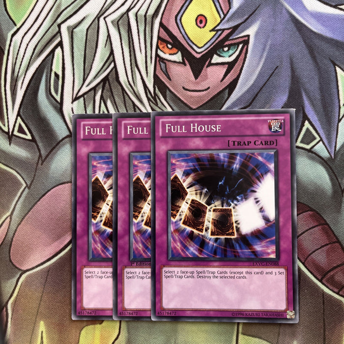 EXVC-EN088 x3 Full House Rare Excellent Condition Yugioh