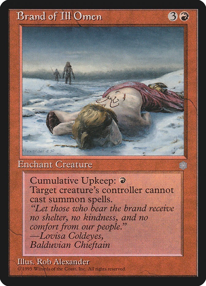 Brand Of Ill Omen Ice Age Excellent Magic MTG