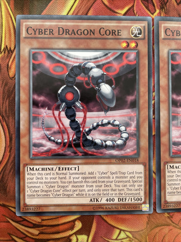 OP02-EN018 x3 Cyber Dragon Core Common Yugioh Card (back)