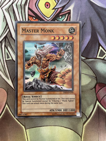 DR3-EN200 Master Monk Super  Rare UNL Edition NM Yugioh