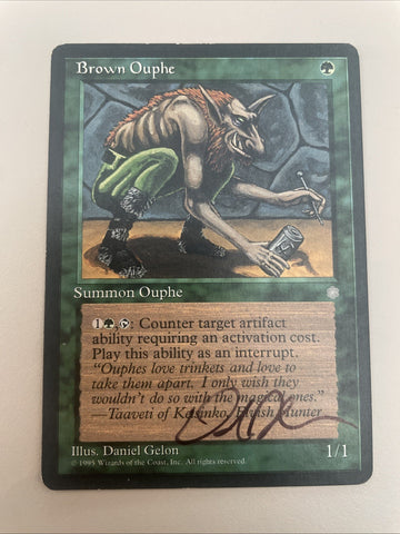 Brown Ouphe Signed Excellent Magic MTG