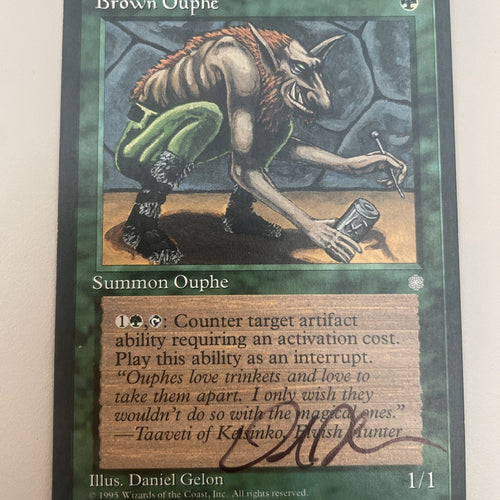 Brown Ouphe Signed Excellent Magic MTG