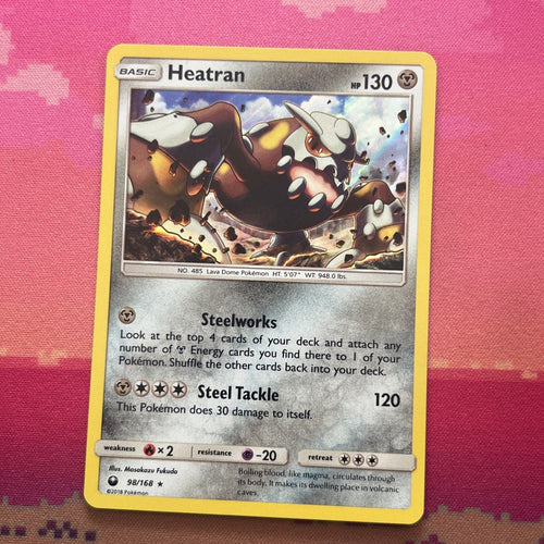 Pokemon Card Heatran Celestial Storm Holo Rare 98/168 Near Mint