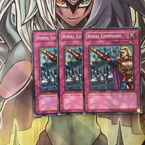 GLD1-EN042 x3 Royal Command Common Excellent Condition Yugioh