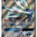 Pokemon Card Solgaleo GX (Full Art) Holo LP SM Base Set 143/149