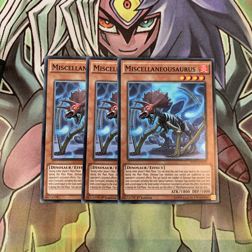 RATE-EN028 x3 Miscellaneousaurus Common Excellent Condition Yugioh