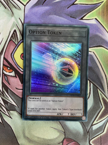 OP20-EN027 Option Token Super Rare UNL Edition NM Yugioh Card