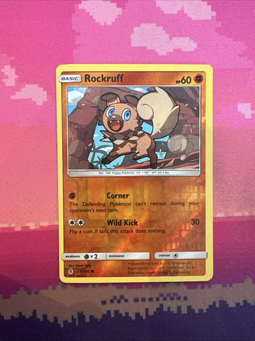 Pokemon Card Rockruff Guardians Rising Reverse Holo 73/145 Near Mint