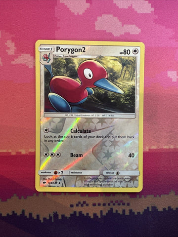 Pokemon Card Porygon2 Burning Shadows Reverse Holo Uncommon 104/147 Near Mint