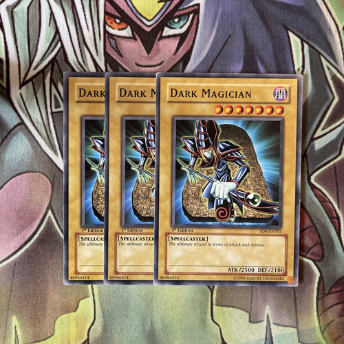 SD6-EN003 x3 Dark Magician Common Excellent Condition Yugioh