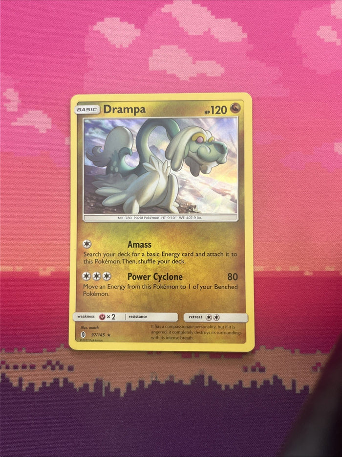Pokemon Card Drampa Guardians Rising Holo Rare 97/145 NM