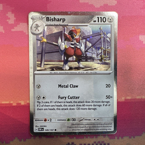 Pokemon Card Bisharp Obsidian Flames Cosmo Holo 149/197 NM