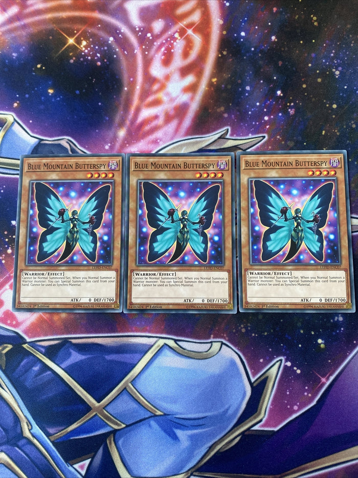 LEHD-ENC07 x3 Blue Mountain Butterspy Yugioh Playset