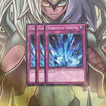 BP01-EN051 x3 Torrential Tribute Starfoil Excellent Condition Yugioh