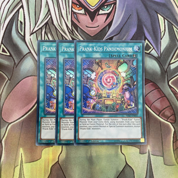 HISU-EN025 x3 Prank-Kids Pandemonium Super Rare Excellent Condition Yugioh