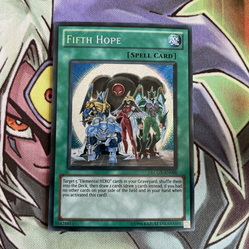 LCGX-EN098 Fifth Hope Secret Rare UNL Edition NM Yugioh Card