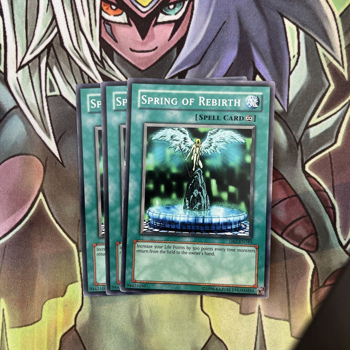 DB2-EN185 x3 Spring of Rebirth Common Excellent Condition Yugioh