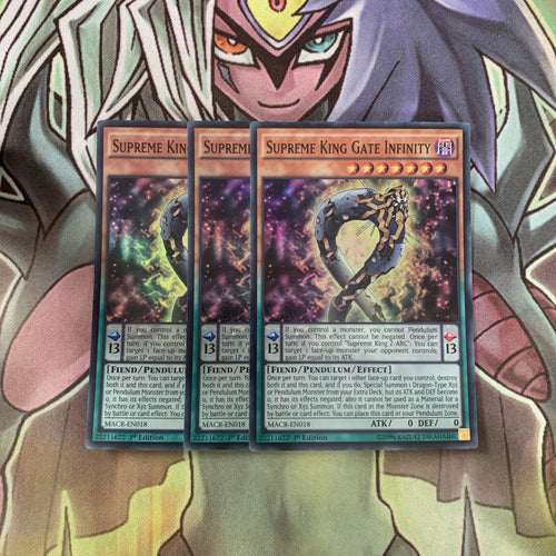 MACR-EN018 x3 Supreme King Gate Infinity Super Rare Excellent Condition Yugioh