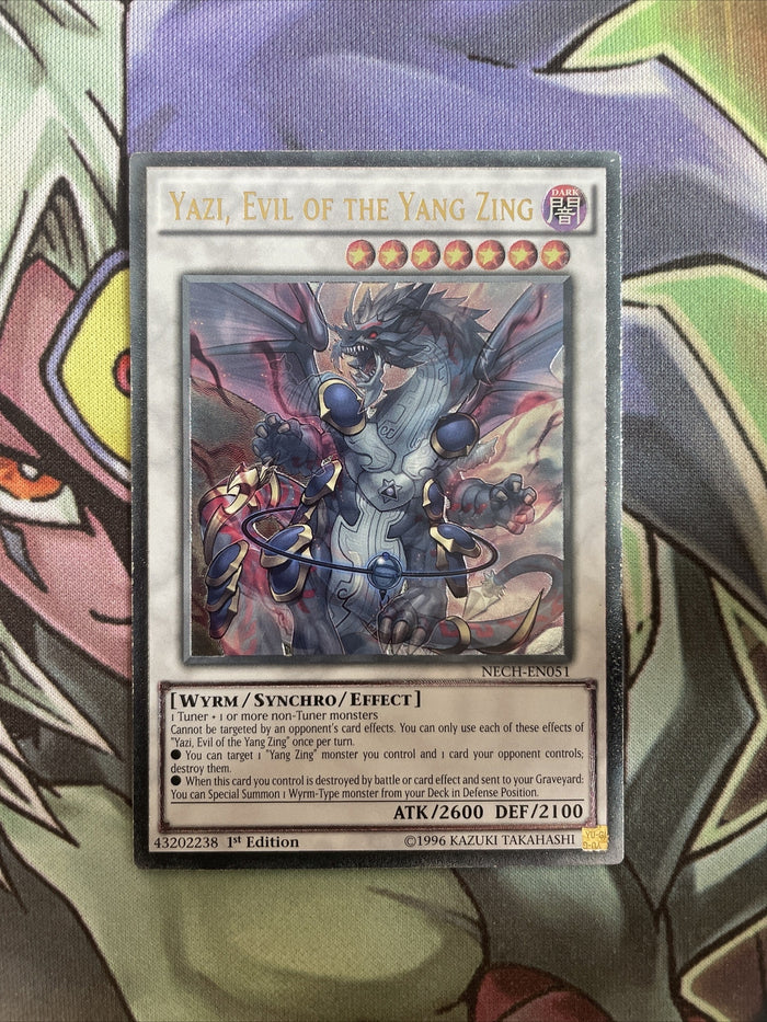 NECH-EN051 Yazi, Evil Of The Yang Zing Ultimate Rare 1st Edition NM Yugioh Card