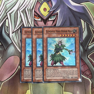 PP02-EN006 x3 Elemental Poison Rose Super Rare Excellent Condition Yugioh