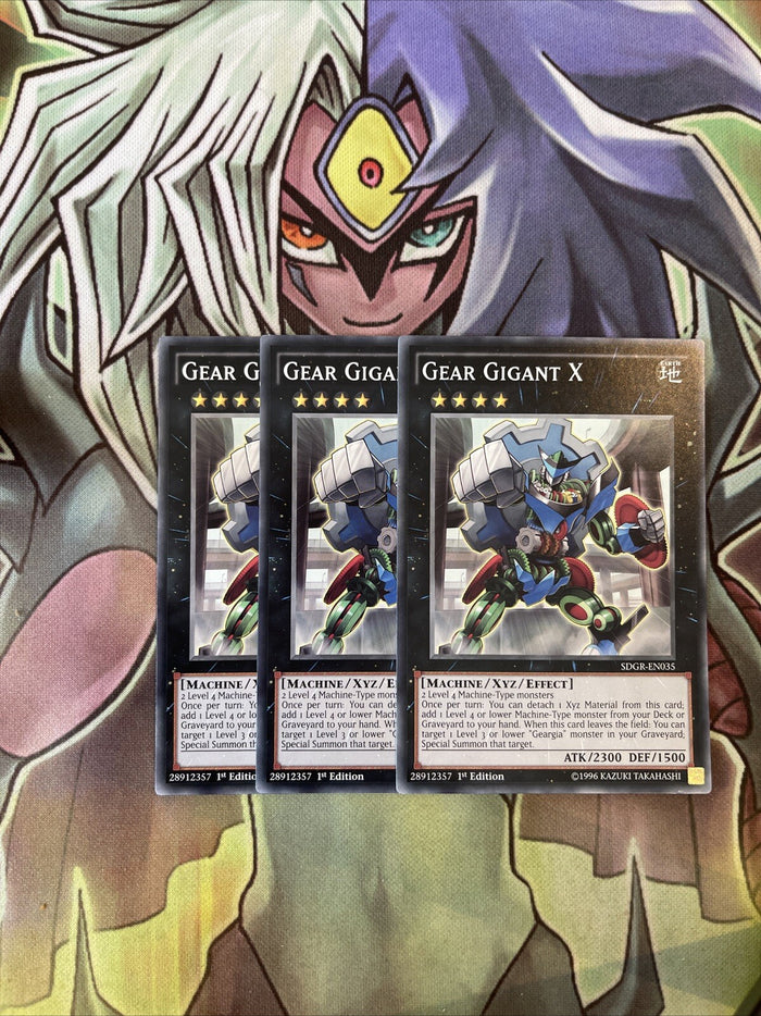 SDGR-EN035 x3 Gear Gigant X Common Excellent Condition Yugioh