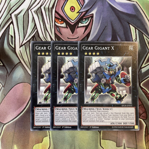 SDGR-EN035 x3 Gear Gigant X Common Excellent Condition Yugioh