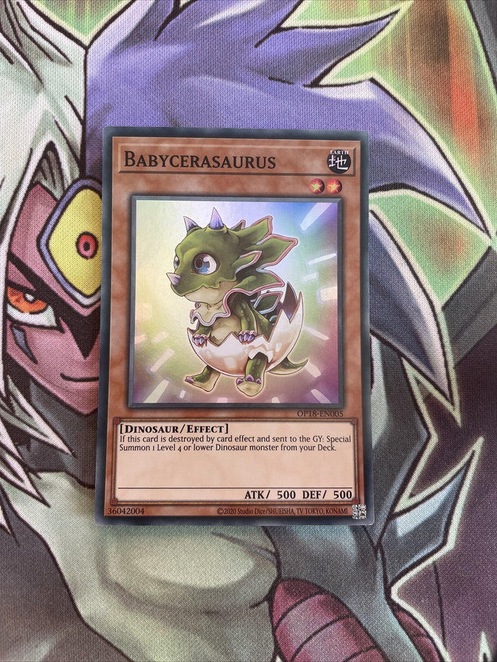OP18-EN005 Babycerasaurus Super Rare UNL Edition NM Yugioh Card