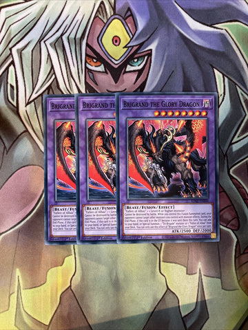 SDAZ-EN044 x3 Brigand the Glory Dragon Common Excellent Condition Yugioh