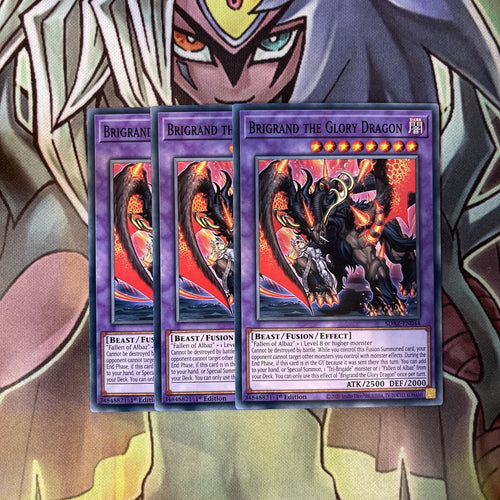 SDAZ-EN044 x3 Brigand the Glory Dragon Common Excellent Condition Yugioh