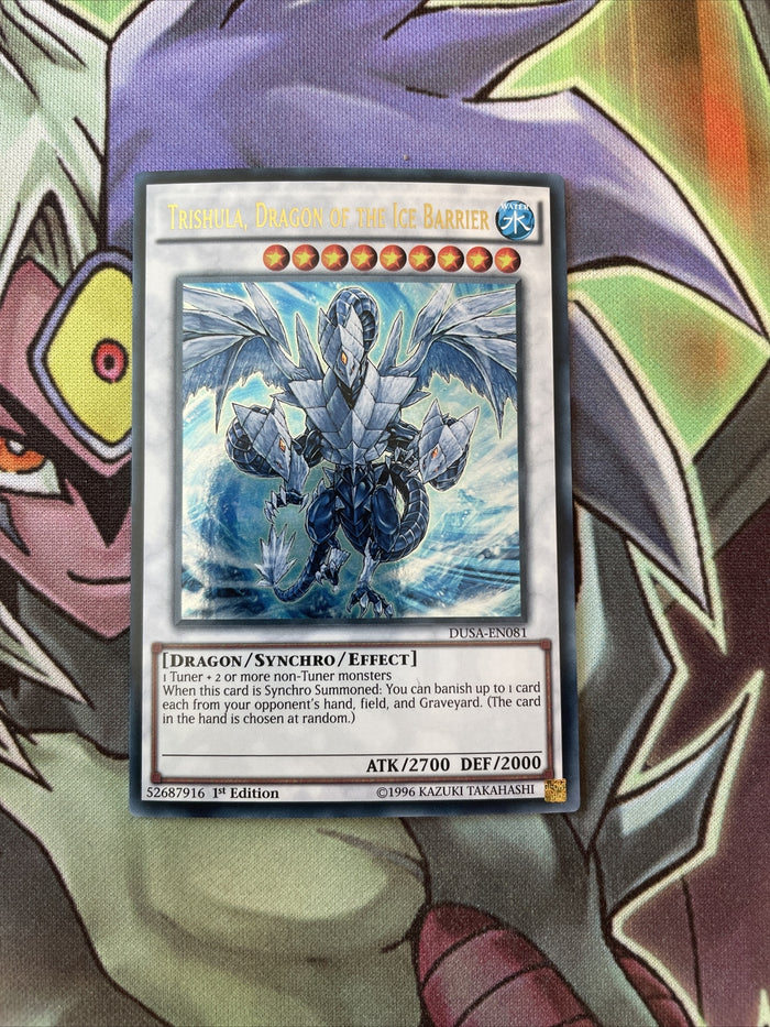 DUSA-EN081 Trishula Dragon Of The Ice Barrier Ultra 1st Edition NM Yugioh Card