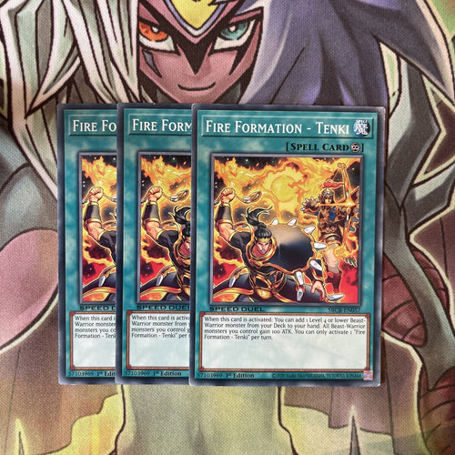SBCB-EN057 x3 Fire Formation - Tenki Common Excellent Condition Yugioh