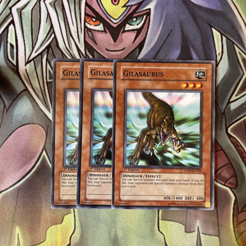 SD09-EN005 x3 Gilasaurus Common Excellent Condition Yugioh