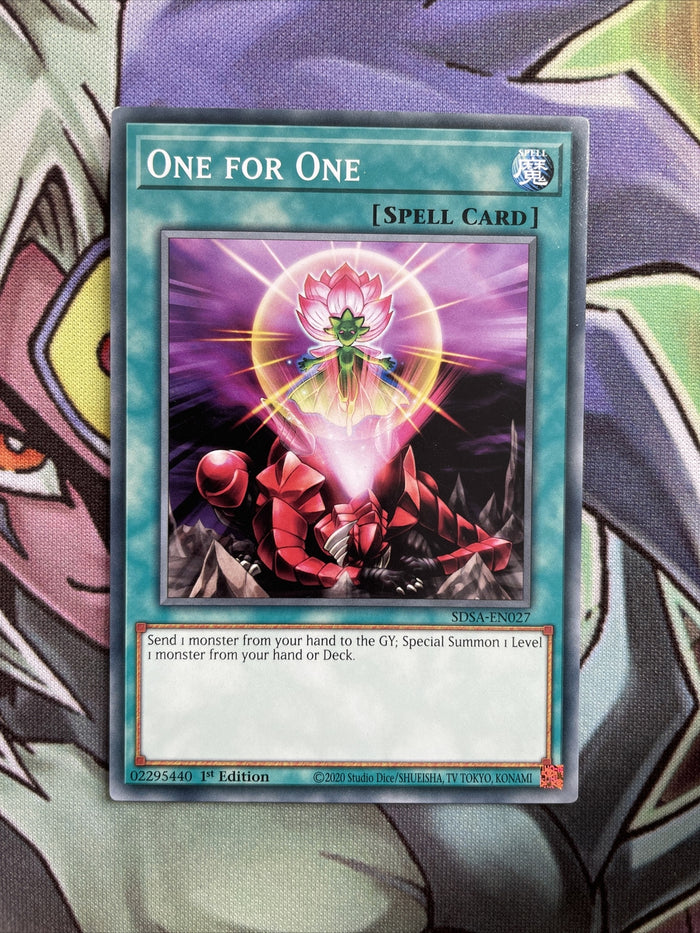 SDSA-EN027 One for One Common 1st Edition NM Yugioh Card