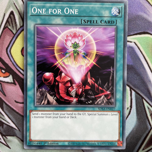 SDSA-EN027 One for One Common 1st Edition NM Yugioh Card