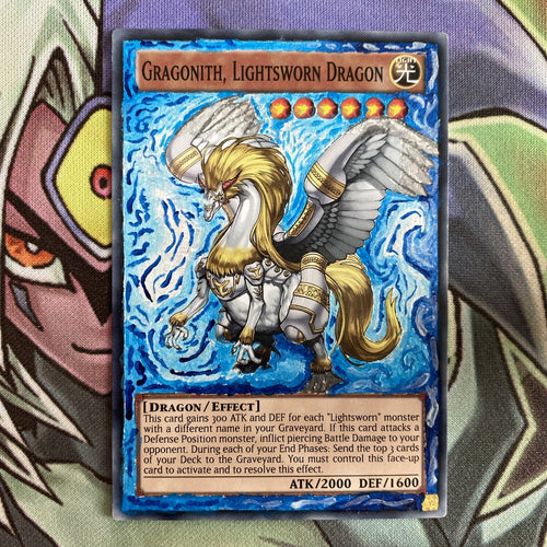 Gragonith, Lightsworn Dragon HANDPAINTED Custom Card Full Art NM Yugioh Card