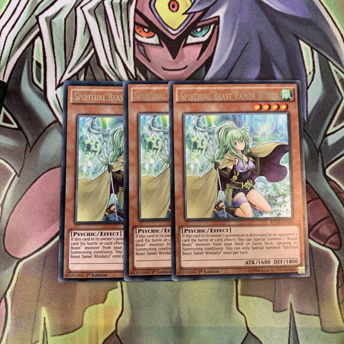 RATE-EN026 x3 Spiritual Beast Tamer Winda Rare Excellent Condition Yugioh