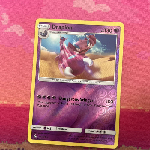 Pokemon Card Drapion Ultra Prism Reverse Holo Rare 55/156 Near Mint