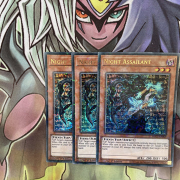 HAC1-EN009 x3 Night Assailantr Dual Terminal Ultra Excellent Condition Yugioh